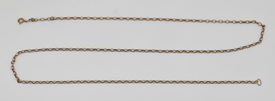 Lot 1366 - A 9ct rose gold dainty necklace with hoop...