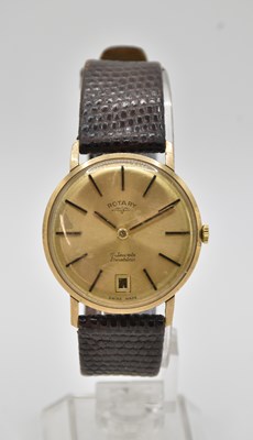 Lot 1637 - ROTARY; a gentleman's 9ct yellow gold...