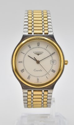 Lot 1666 - LONGINES; a Flagship stainless steel and gold...
