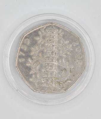 Lot 1582 - A Kew Gardens 50p coin, 2009.