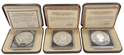 Lot 1581 - Three Bahamas Anniversary Prince Charles $10...