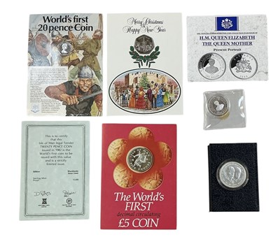 Lot 1601 - Five silver commemorative coins comprising...