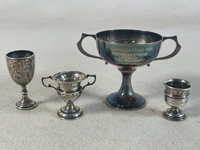 Lot 575 - ATKIN BROS; a George V hallmarked silver twin...