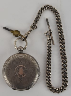 Lot 1638 - A 925 silver cased full hunter pocket watch,...