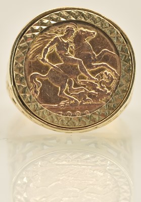 Lot 1197 - An Edward VII half sovereign, 1909, in 9ct...