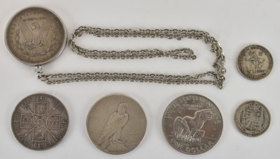 Lot 1566 - A Victoria crown, 1887, Victoria shilling,...