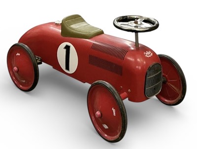 Lot 442 - VILAC; a mid century tinplate red painted...