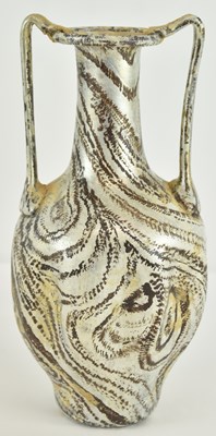 Lot 293 - A Roman style overpainted glass metallic...
