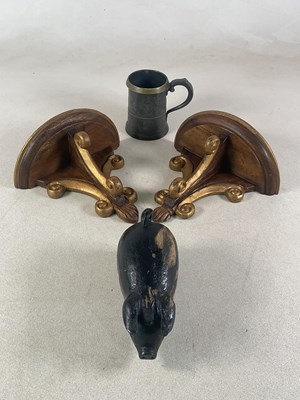 Lot 84 - A 19th century brass and pewter mug engraved...