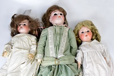 Lot 209 - SIMON & HALBIG; a bisque headed doll, with...