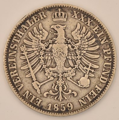 Lot 1598 - A Wilhelm IV 1859 German State Prussia silver...