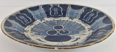 Lot 644 - An 18th century blue and white Dutch Delftware...