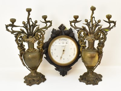 Lot 268 - Two early 20th century patinated brass...