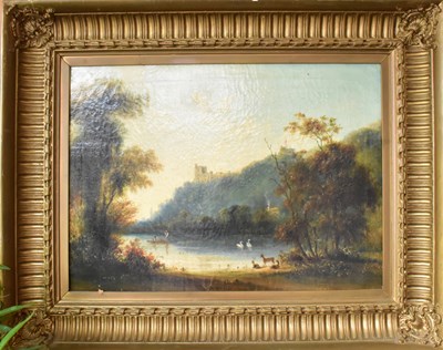 Lot 381 - A 19th century oil on canvas depicting a...