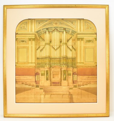Lot 403 - A large watercolour on paper showing the...