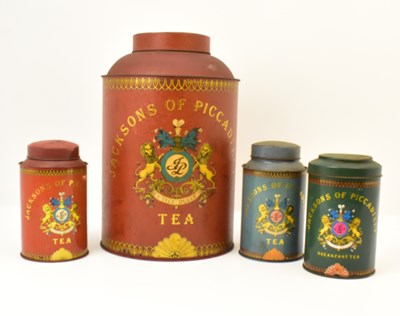 Lot 285 - Four vintage Jacksons of Piccadilly tea...