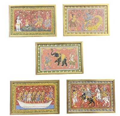 Lot 513 - A set of five early 20th century Indian Mughal...