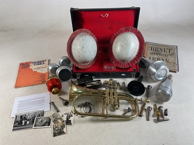 Lot 162 - COUESNON OF PARAIS; a cased horn with...
