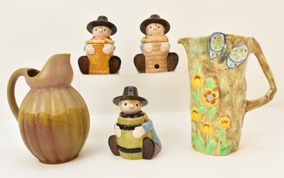 Lot 173 - Three vintage Windy Miller preserve pots, to...