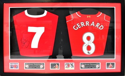 Lot 478 - LIVERPOOL FC; a framed montage containing two...