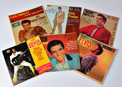 Lot 334 - ELVIS; a quantity of 45rpm singles, to include...