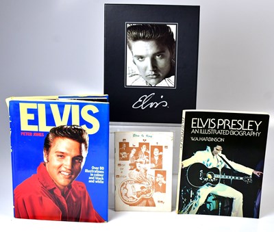 Lot 352 - ELVIS; a quantity of hardback books, annuals,...