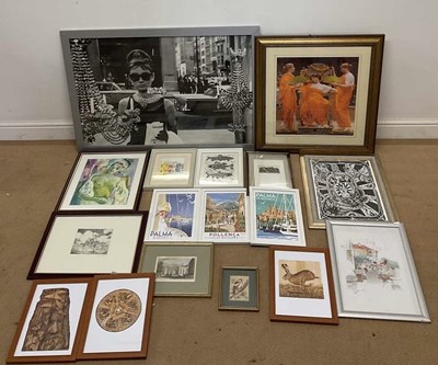 Lot 315 - Seventeen various contemporary pictures and...