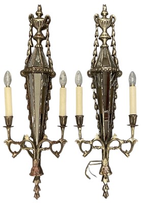 Lot 110 - A pair of modern classical style two branch...