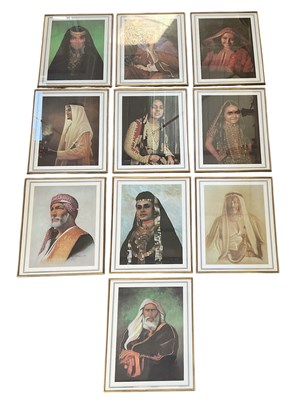 Lot 257 - A set of ten colour prints of portraits by...