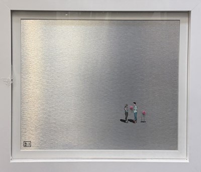 Lot 180 - DYLAN IZAAK; an original painting on aluminium,...