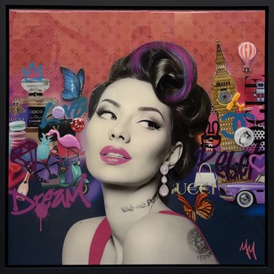 Lot 154 - MISS MASH; an original glazed mixed media,...