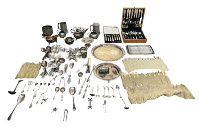 Lot 1009 - A large quantity of assorted silver plated...