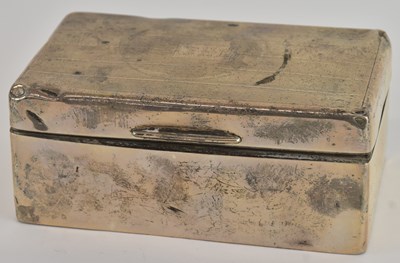 Lot 1053 - A George V hallmarked silver rectangular...