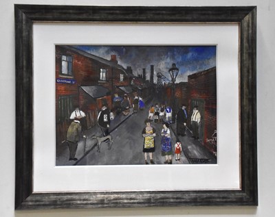 Lot 183 - MALCOLM TEASDALE (born 1944); acrylic, figures...