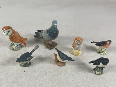 Lot 289 - BESWICK; seven bird figures, comprising Grey...