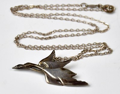 Lot 824 - GEORG JENSEN; a sterling silver pendant...
