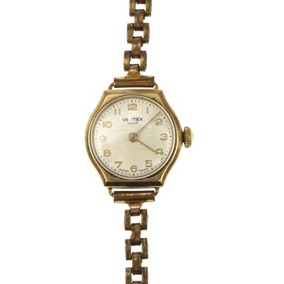 Lot 1107 - VERTEX; a ladies' vintage Revue wristwatch,...