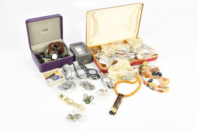 Lot 732 - A collection of costume jewellery including...