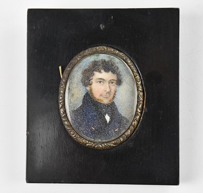 Lot 1243 - A 19th portrait miniature of gentleman, in...
