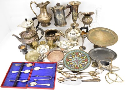 Lot 832 - Various silver plated items to include tea...