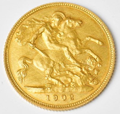 Lot 628 - An Edward VII half sovereign, 1902, London Mint.