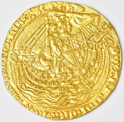 Lot 574 - An Edward III gold noble coin, approx. 7.7g.  ...