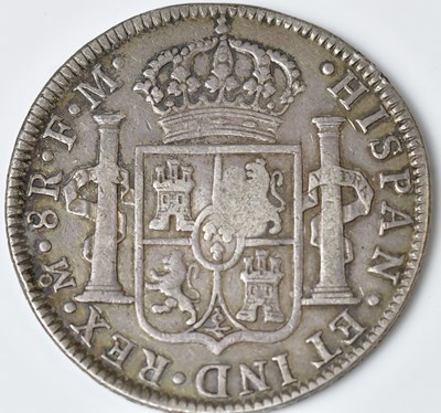 Lot 606 - A Carolus IV eight reales silver coin, 1795,...