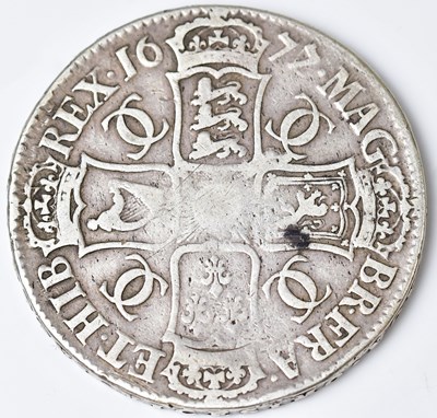 Lot 591 - A Charles II silver crown, 1673, approx. 29.3g....