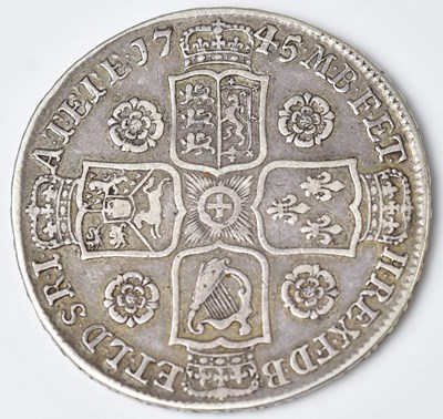 Lot 603 - A George II silver half-crown, 1745, approx....