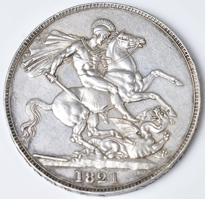 Lot 613 - A George IV silver crown, 1821, approx. 28.4g....