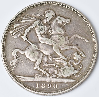 Lot 618 - A Victorian silver crown, 1890, approx. 27.9g....