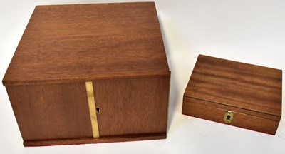 Lot 663 - Two homemade coin collectors' cabinets, the...