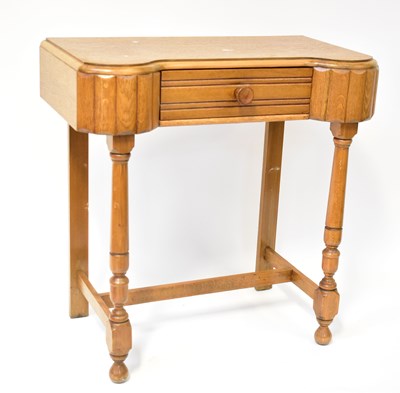 Lot 36 - An oak side table with single drawer, on...