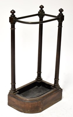 Lot 26 - A 19th century cast iron stick stand on three...